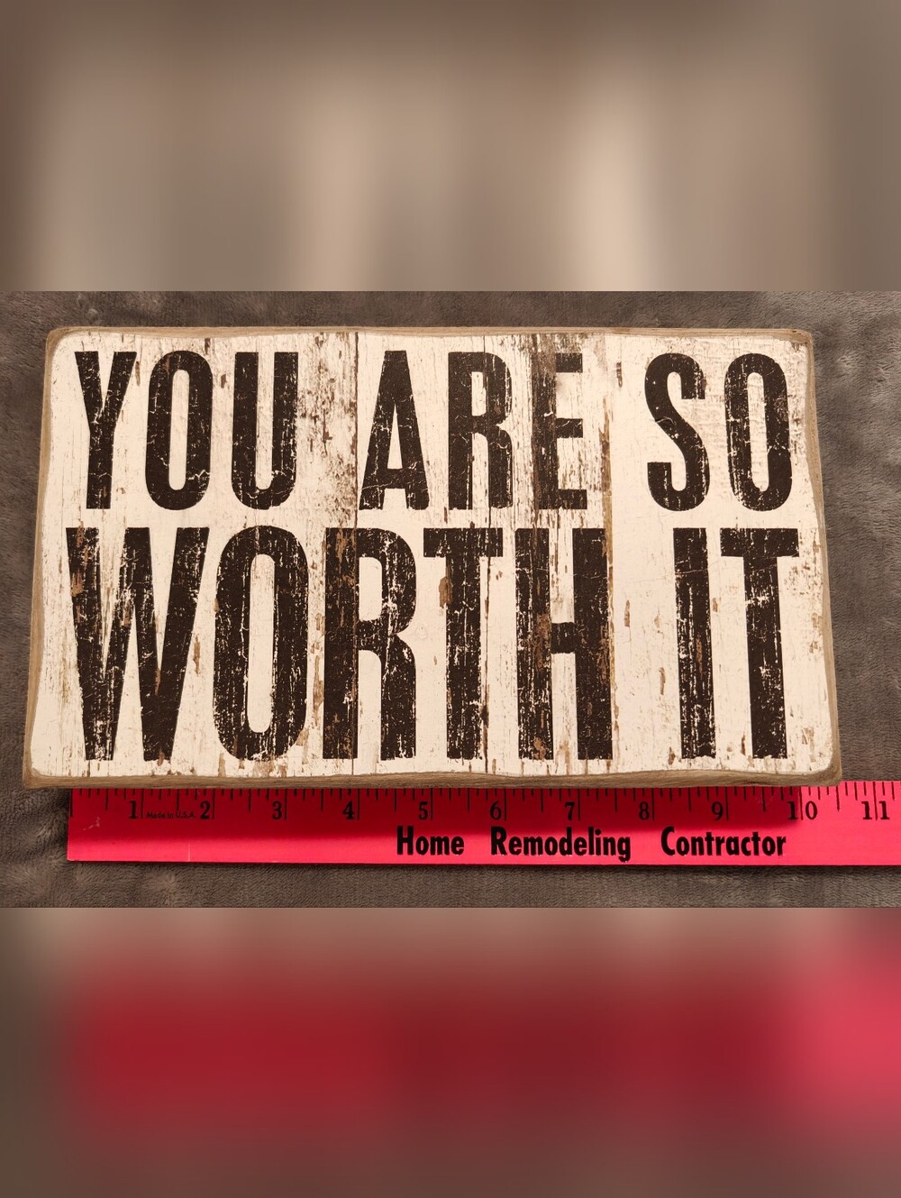 KP Designs, White & Black Motivational Wood Plaque